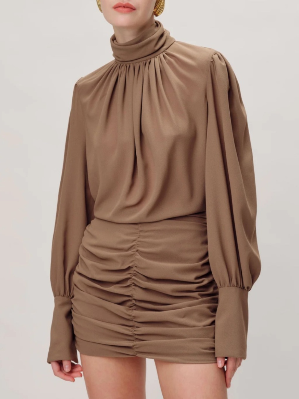 Ronny Kobo Yebba Dress Toffee Color